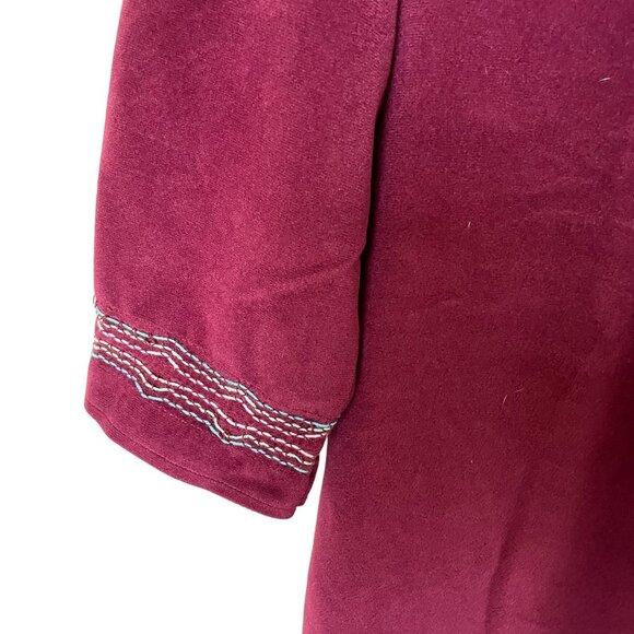 Womens Maxi Embroidered Robe Vanity Fair Vintage House Coat Embroidered Size M - Picture 8 of 8